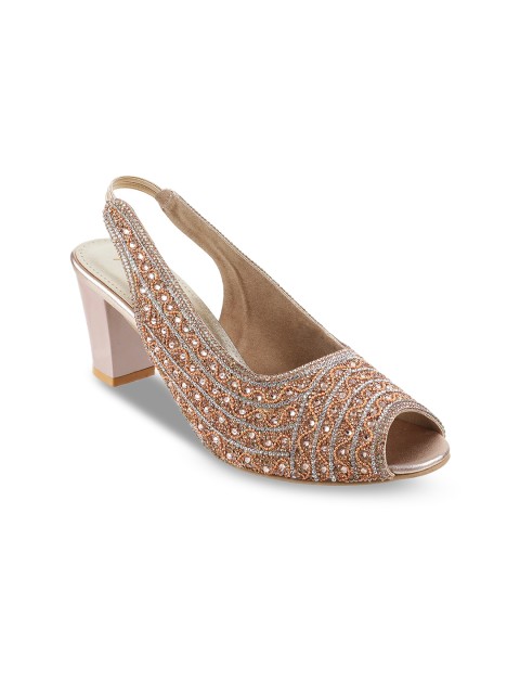 

Metro Women Gold-Toned Solid Peep Toes