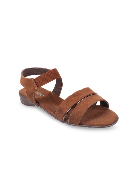 

Metro Women Tan Brown Solid Open Toe Flats