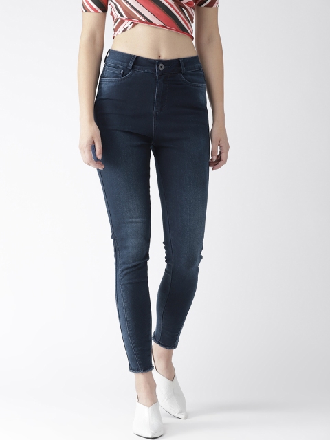 

Xpose Women Blue Tapered Fit High-Rise Clean Look Stretchable Jeans