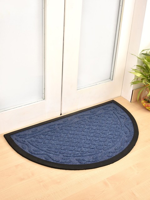 

Ariana Blue Tufted Polypropylene D-Shape Anti-Skid Doormat