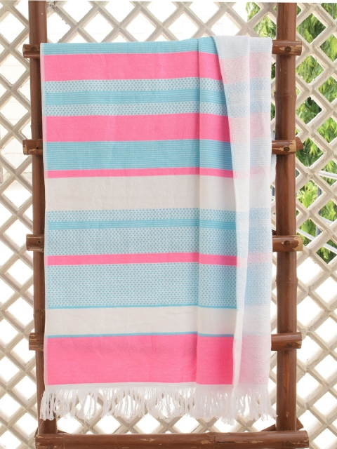 

Avira Home Multicoloured Striped Cotton 350 GSM Bath Towel, Multi