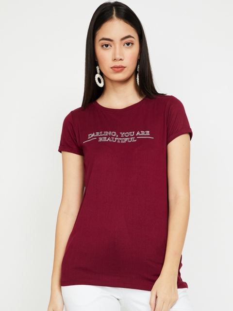 

Fame Forever by Lifestyle Women Maroon Printed Top