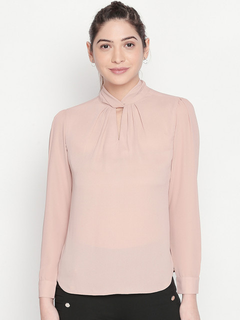 

Annabelle by Pantaloons Women Pink Solid Top