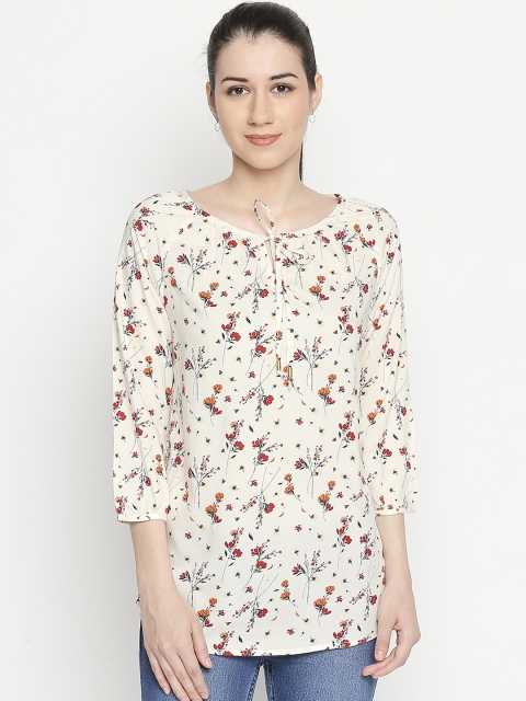 

Honey by Pantaloons Women Off-White Printed Top