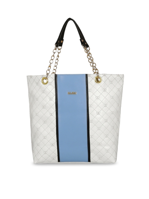 

KLEIO White Colourblocked Shoulder Bag