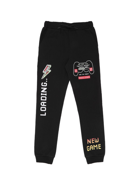 

Pantaloons Junior Boys Black Solid Slim-Fit Joggers