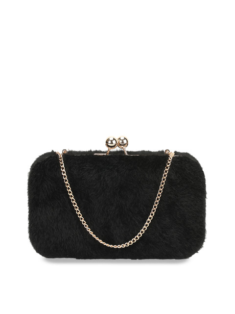 

Kazo Black Solid Clutch
