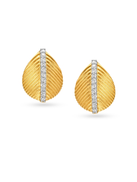 Mia by Tanishq 14KT Yellow Gold Diamond Stud Earrings