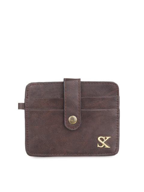 

STYLER KING Men Brown Leather Card Holder