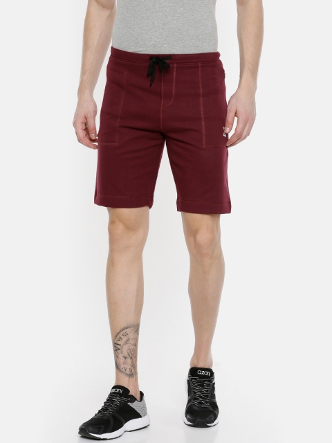 

Azani Men Burgundy Solid Regular Fit Sports Shorts