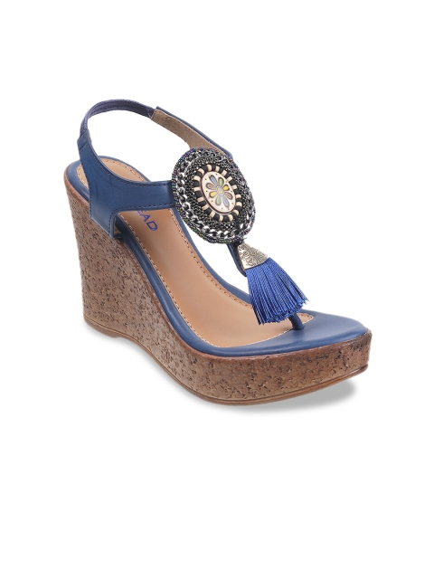 

SOLE HEAD Women Blue Embellished Heels