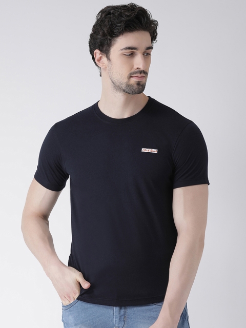 

Club York Men Navy Blue Solid Round Neck T-shirt