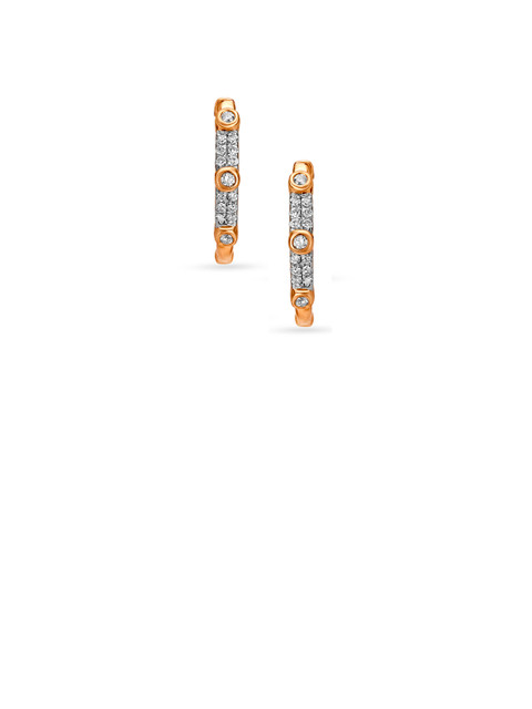 

Mia by Tanishq 14KT Rose Gold Diamond Hoop Earrings