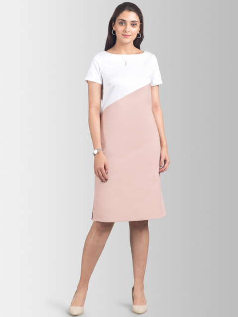 

FableStreet Women Pink Sheath Dress
