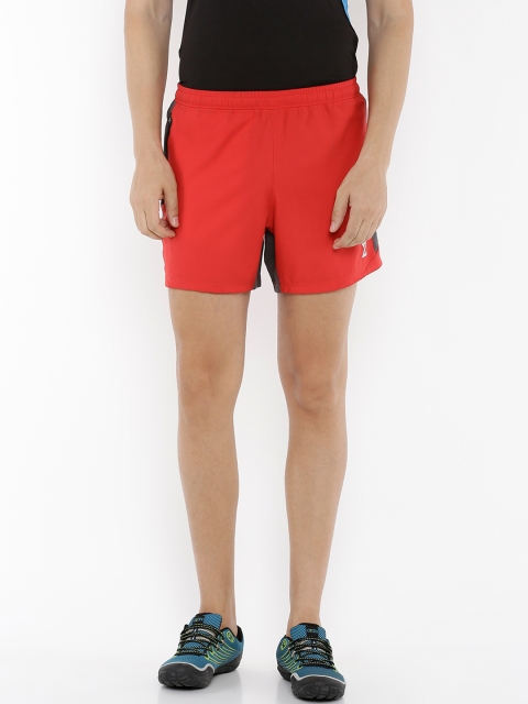 

Azani Men Red Solid Regular Fit Sports Shorts
