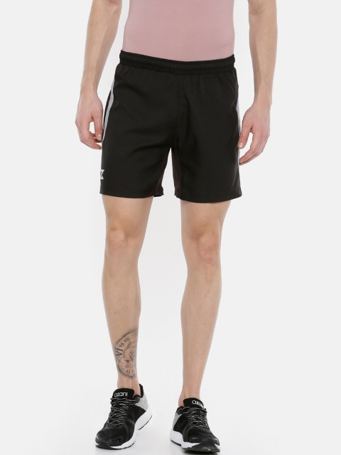 

Azani Men Black Striped Regular Fit Sports Shorts