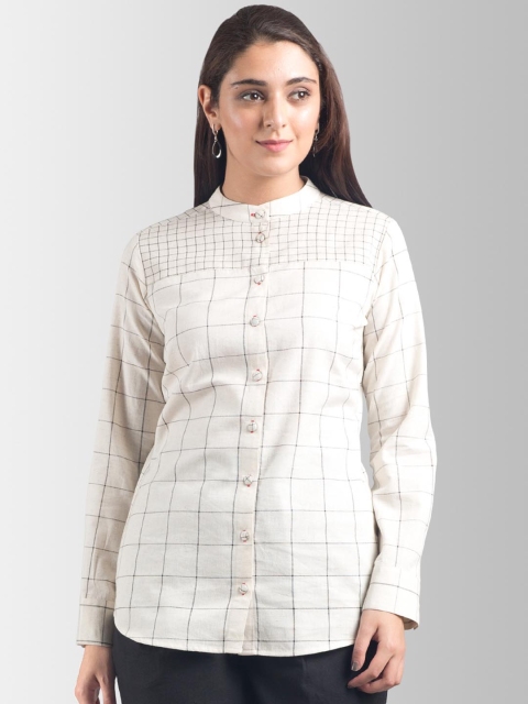 

FableStreet Women Off-White Shirt