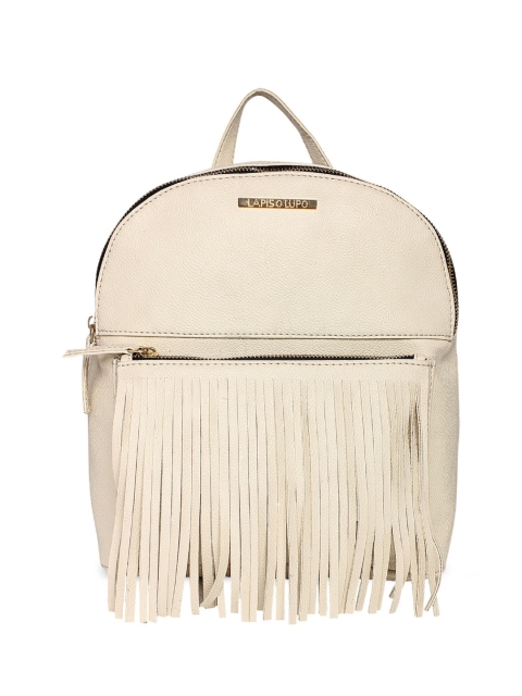 

Lapis O Lupo Women Off-White Solid Backpack