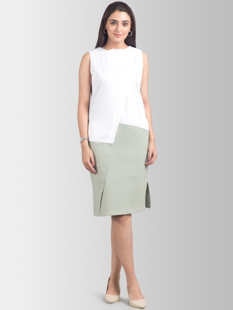

FableStreet Women Green Sheath Dress