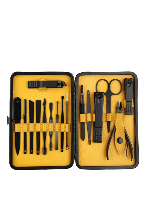 

Rozia Unisex Yellow and Black Pack Of 16 Manicure Pedicure
