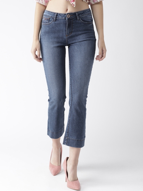 

Xpose Women Navy Blue Bootcut High-Rise Clean Look Stretchable Jeans