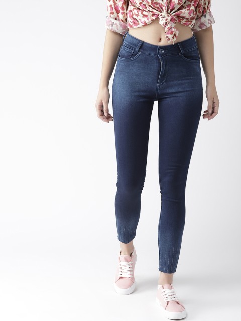 

Xpose Women Blue Tapered Fit High-Rise Clean Look Stretchable Jeans
