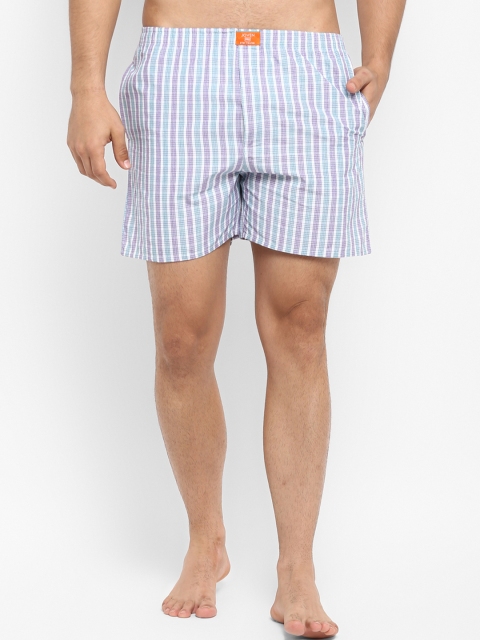 

Joven Mens Multicolour Checkered Pure Cotton Boxers PRO1N009, Multi