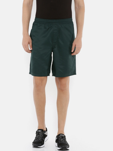 

Azani Men Green Solid Regular Fit Sports Shorts
