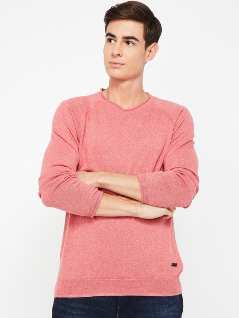 

Bossini Men Pink Solid Sweatshirt