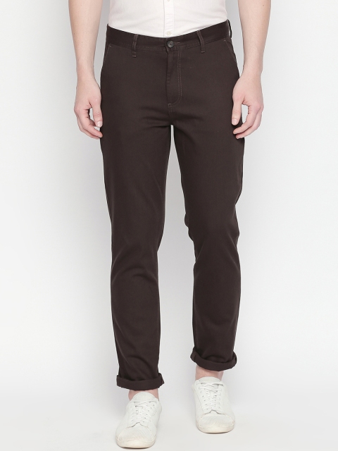 

BYFORD by Pantaloons Men Brown Regular Fit Solid Regular Trousers