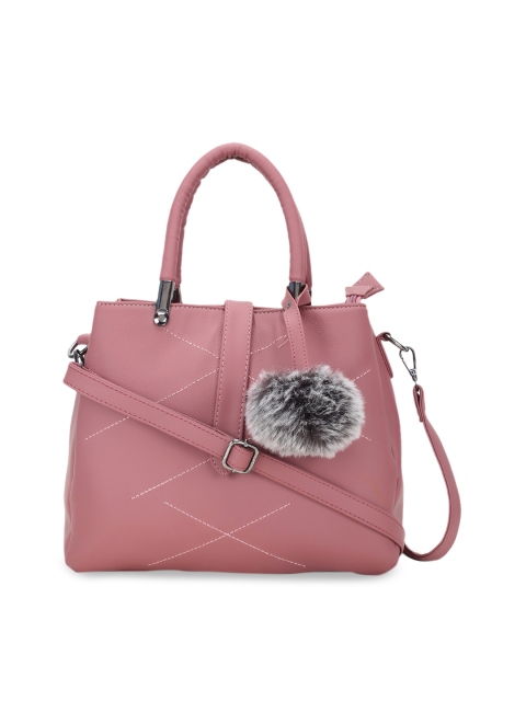 

yelloe Pink Solid Handheld Bag