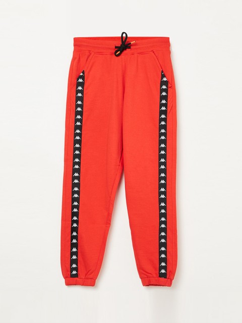 

Kappa Girls Orange Solid Straight-Fit Joggers