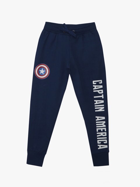 

Kids Ville Captain America featured Navy Blue Joggers for Boys
