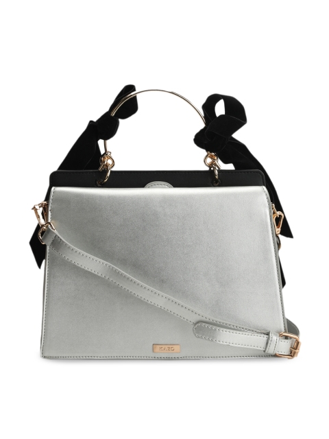 

Kazo Silver-Toned Solid Handheld Bag