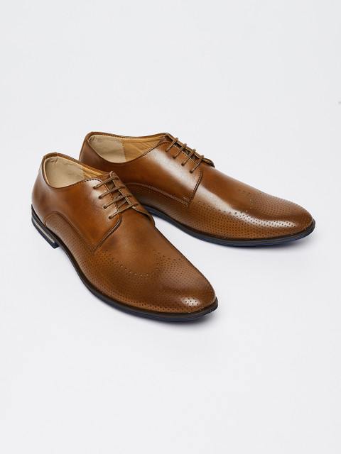 

CODE by Lifestyle Men Tan Brown Perforated Derbys