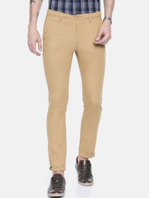 

Breakbounce Men Beige Slim Fit Solid Chinos