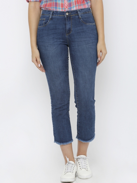 

Kraus Jeans Women Mid R Blue Skinny Fit Mid-Rise Clean Look Jeans