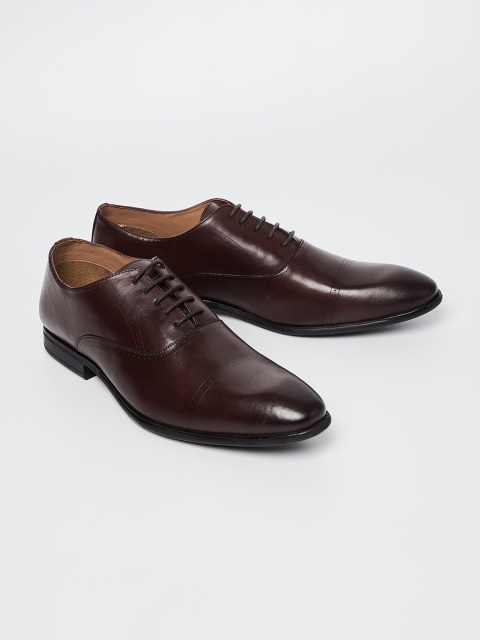 

CODE by Lifestyle Men Burgundy Solid Formal Leather Brogues