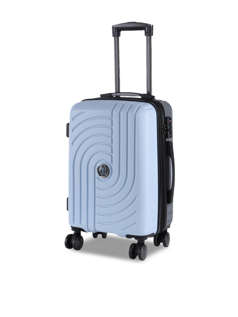 

IT luggage Blue Textured Hard-Side Cabin Trolley Bag