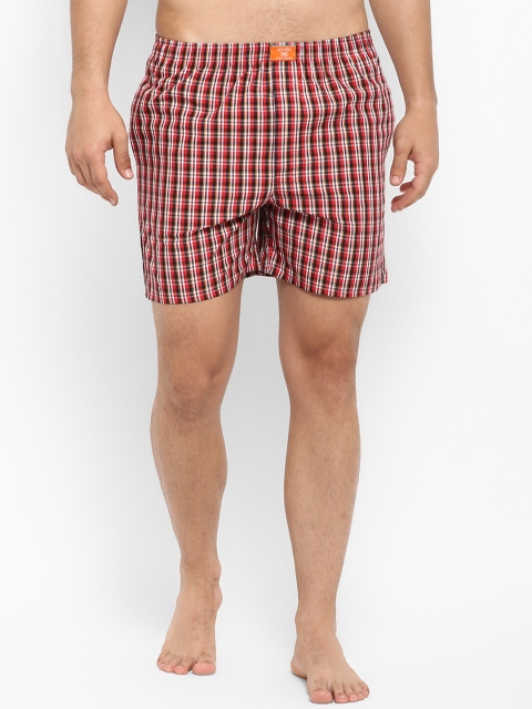 

Joven Men Red & Black Checked Boxers PRO1N010