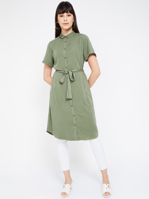 

Fame Forever by Lifestyle Women Green Solid Tunic