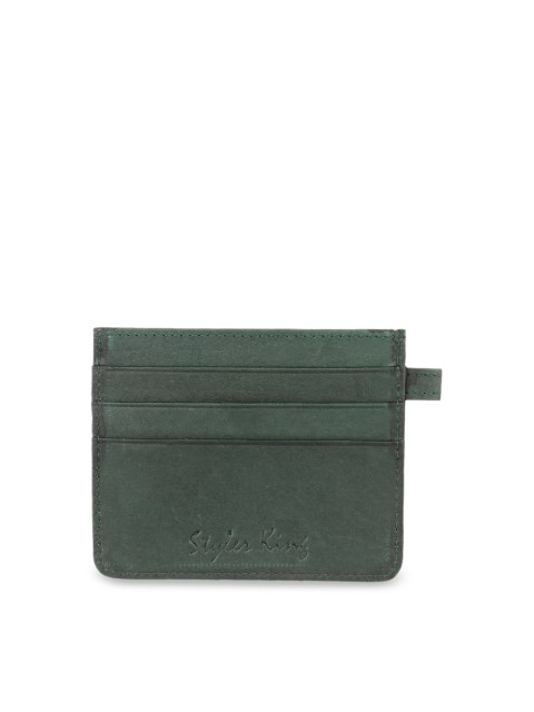 

STYLER KING Men Green Solid Card Holder