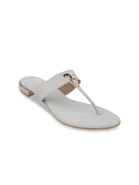 

Wet Blue Women Blue Solid T-Strap Flats