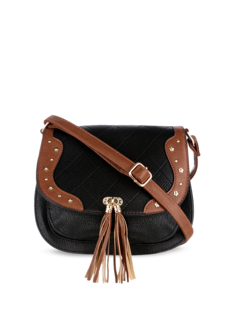 

Satchel Bags Black & Brown Solid Sling Bag