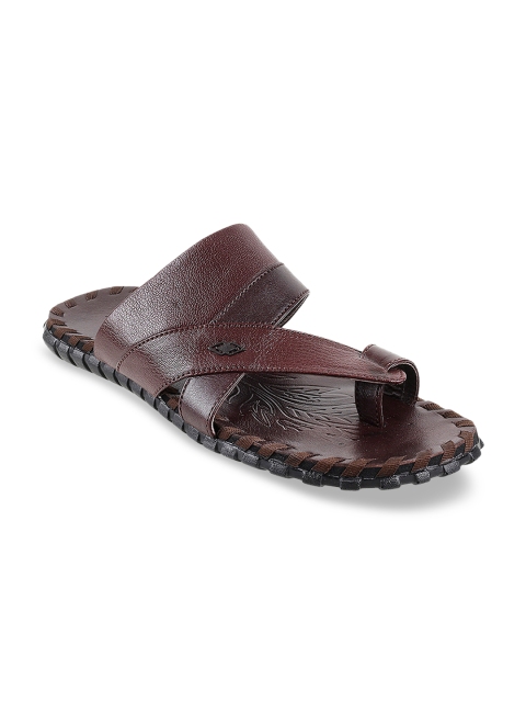 

Metro Men Maroon Leather Comfort Sandals