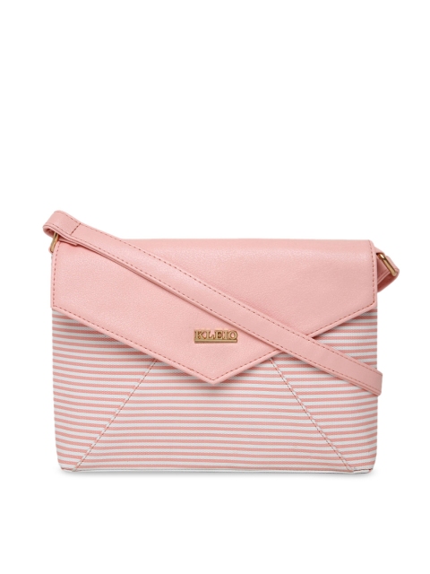

KLEIO Pink Striped Sling Bag