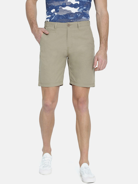 

Breakbounce Men Khaki Solid Regular Shorts