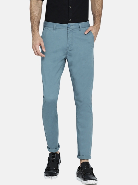 

Breakbounce Men Blue Skinny Fit Solid Regular Trousers