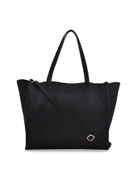 

yelloe Black Solid Shoulder Bag