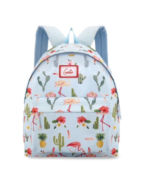 

Genie Unisex Blue Printed 16 inches Medium Backpack